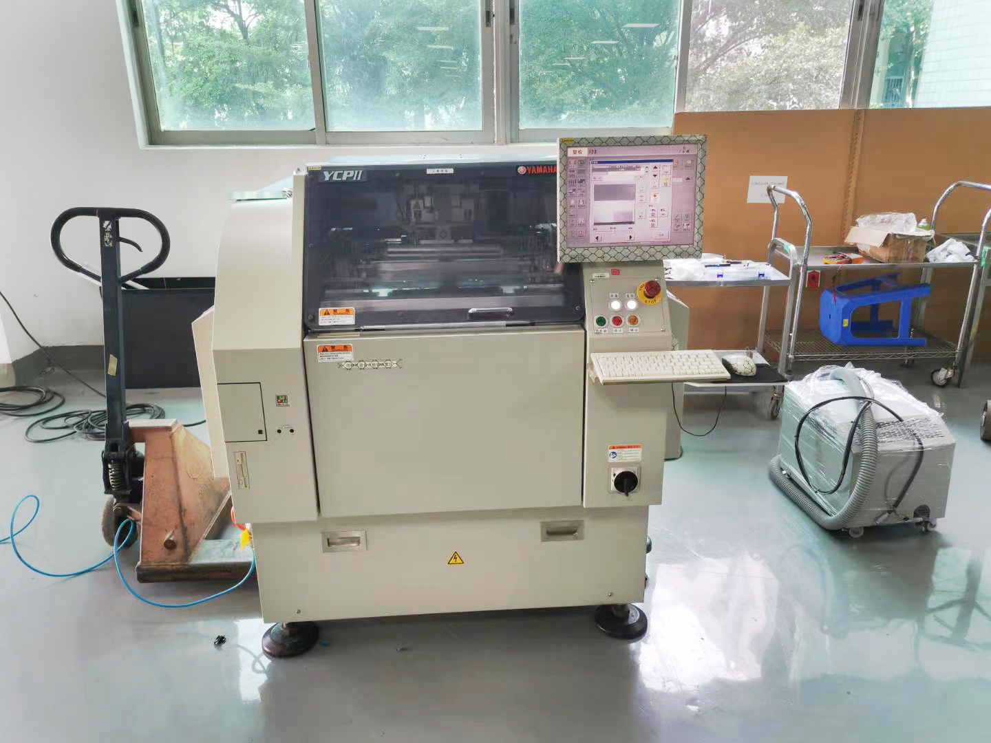 Used Yamaha YCPII solder paste Printing machine for SMT pick and place